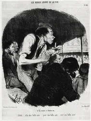 Livets vackra dagar: vid dörren till Saint Martin, Christi... är en vacker handling... för en vacker handling... det är en vacker handling. Illustration d