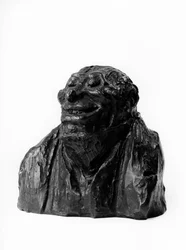 Bystmassorna av "" Celebrites du Juste Milieu" "" Karikatyr av Auguste Hilarion Greve av Keratry (1769-1859), deputerad och par av Frankrike"" Skulptur av Honore Daumier (1808-1879) 1800-talet. Dim i cm H 13 x L 12 Inv RF 262 Musee des Beaux Arts, P