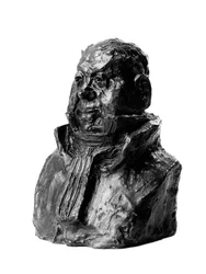 Bystmassorna av "" Celebrites of the Right Middle"" "" Karikatyr av Alexandre Lecomte (ca. 1788-?), magistrat. Det subtila.”” Skulptur av Honore Daumier (1808-1879) 1800-talet. Inv L 48,10 Dim i cm H 17 x L 1 Musee des Beaux Arts, Palais Longc