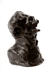 Bystmassorna av "" Celebrites of the Right Middle"" "" karikatyr av Charles Philipon (Philippon), regissören för "" Caricature"" och "" Charivari""". Journalist. Skrattet edente.”” Skulptur av Honore Daumier (1808-1879) 1800-talet Dim i