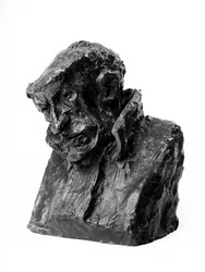 Bystmassorna av "" Celebrites of the Right Middle"" "" Karikatyr av Joachim Gaudry (1790-1865), magistrat. Ledsen till döds." Skulptur av Honore Daumier (1808-1879) 1800-talet. Inv L 48,26 Dim i cm H 16 x L 1 Musee des Beaux Arts, Palais Longchamp