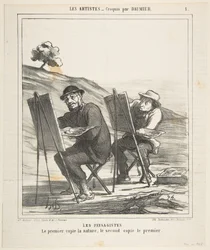 Landskapsmålarna, den första kopian naturen, den andra kopian den första, från..., 12 maj 1865.