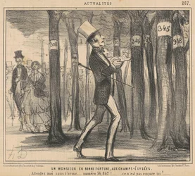 En lyckad herre på Champs-Elysées