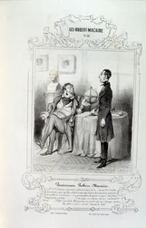 illustrationer om idéer och legender Philipon under titeln Les Cent och Robert Macaire