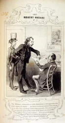 illustrationer om idéer och legender Philipon under titeln Les Cent och Robert Macaire