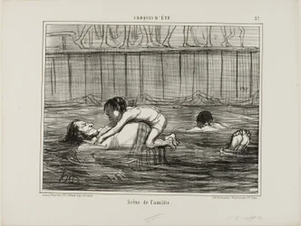 En familjescen, plansch 37 från Croquis D