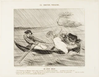 En lätt vindpust (Un leger grain), plansch 8 från The Parisian Boaters (Les canotiers Parisiens)