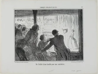 Hur nyttigt det är för en operasångare att ha familj, plansch 14 från Croquis Dramatiques