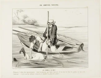 Man överbord! "- Harpunera honom hårdare!.... vi kan inte få tag i honom annars! Och du, håll upp hans ben i luften, det är mycket viktigt. .... Det finns inget i världen som gör att du blir förkyld snabbare än genom att få dina fötter våta," platta 14 frå