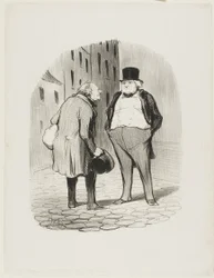 Borgaren och hans skräddare, plansch 5 från Les Bons Bourgeois