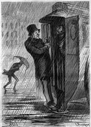 Komplett!!! Tecknad av Honore Daumier (1808-1879). Gravyr i "" Le Monde Illustré"" nr 271 av 21 juni 1862.