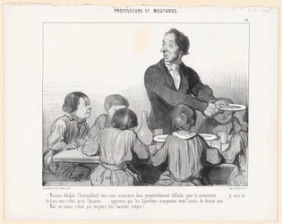 Herr Adolphe Chamouillard, ni kommer alltså ständigt att vara kräsen med maten ... jag förklarar för er, ni är bara en sybarit ... lär er att spartanerna åt svart soppa hela året ... - Men åtminstone var det