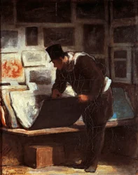 Tryckälskare, av Honore Daumier (1808-1879)