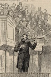 Porträtt av violinisten och kompositören Joseph Joachim 1831-1907, 1877.