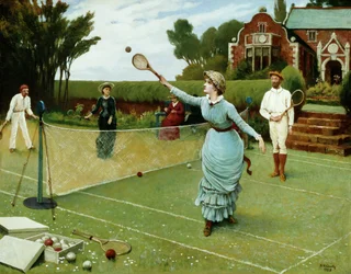 Tennisspelare, 1885
