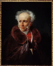Porträtt av målaren Jean Baptiste Isabey (1767-1855) Målning av Emile dit Horace Vernet (1789-1863) 1828 Sön. 0,81x0,64 m