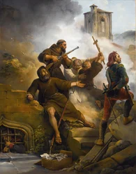 Den första belägringen av Zaragoza, 1819.