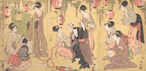 En parodi på Yuranosuke i Pleasure Quarters, ca. 1797.