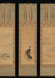 Snow, Moon och Cherry Blossoms Yoshiwara in Three Seasons, tidigt 1800-tal.