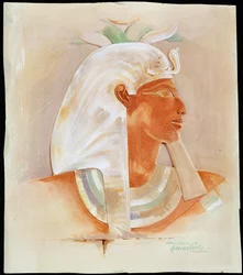 Chef för den antika egyptiska drottningen Makare Hatshepsut, c tidigt 1900-tal