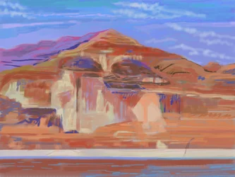 Painted Cliffs, Lake Powell (datorkonst)