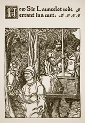 Hur Sir Launcelot åkte vilse i en vagn, illustration från 