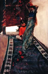 I Sat at her Feet While she Drilled the Island Language into Me, från "Sinbad in Burrator", av Arthur Quiller-Couch (1863-1944), publicerad i Scribner