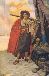 Bryggaren var en pittoresk karl, från Howard Pyles Book of Pirates publicerad av Harper & Bros, 1921