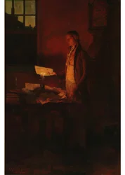 Thomas Jefferson skriver självständighetsförklaringen