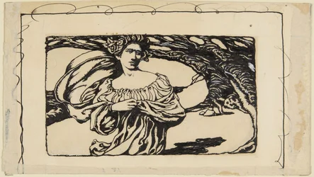 Kvinna och träd, illustration till Horatius