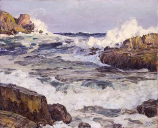 Röjning efter september kuling--Maine Coast, ca. 1924.