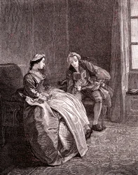 En gentleman läser på 1700-talet