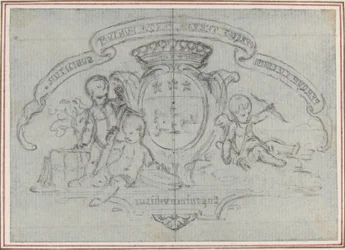 Vapensköld med Three Putti