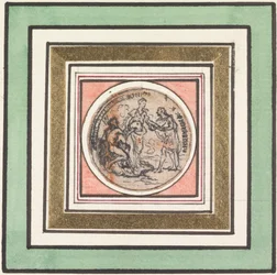 Design för en medalj: Frederick och Augusta, Prince och Princess of Wales