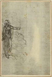 Studie till Lucains "La Pharsale", Canto I, Stående kvinnofigur