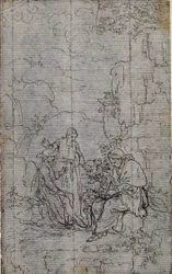 Studie till vinjett i Abbé Dinouarts "Vie du Venerable don Juan de Palafox", s. 391