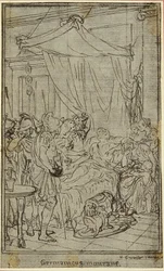 Studie för en illustration i Tacitus "Tiberius, eller de sex första böckerna i Annalerna" Bok II, Vol. 1