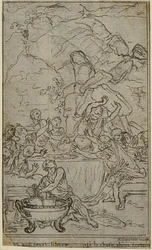 Studie för en illustration i Tacitus "Tiberius, eller de sex första böckerna i Annalerna", bok IV, vol. 2, 2:a studien
