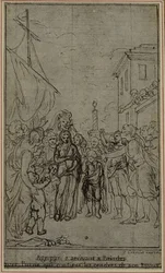 Studie för en illustration i Tacitus "Tiberius, eller de sex första böckerna i Annalerna", Bok III, Vol. 2, 2:a studien