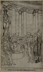 Studie för en illustration i Tacitus "Tiberius, eller de sex första böckerna i Annalerna", Bok V, Vol. 3, 2:a studien