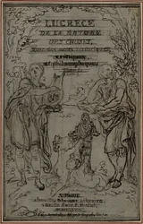Studie till vinjett-frontispiecen till Lucretius "De la Nature des Choses", bok I