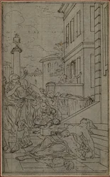 Studie till vinjetten i Lucretius "De la Nature des Choses", Vol. II, Bok VI