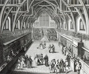 Westminster Hall, The First Day of Term, A Satirical Poem, 1797 graverad av C.Mosley