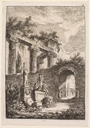 Kvällar i Rom: Statyn framför ruiner, 1763-1764.