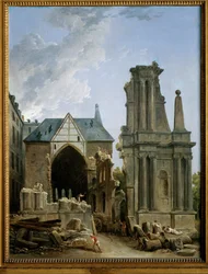 Rivningen av Eglise des Feuillants (målning på duk)