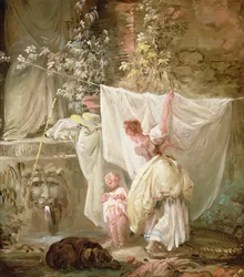 tvätterska och barn, 1761
