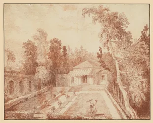 Paviljong i en park