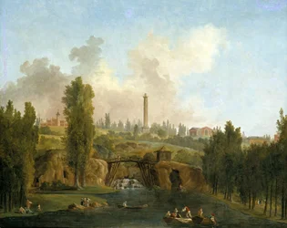 Utsikt över parken Méréville, ca 1790