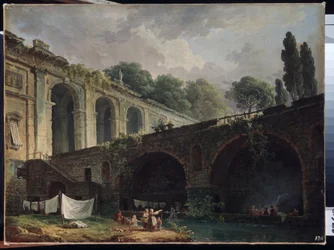 ""Utsikt över Villa Madama (Madame) I Rom"" Målning av Hubert Robert (1733-1808) Circa 1767 Eremitagemuseet Sankt Petersburg