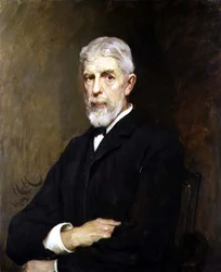 Porträtt av Sir Henry Trueman Wood, sekreterare och vicepresident i Society